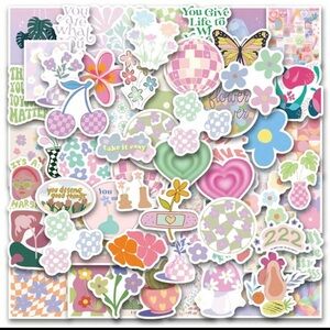 60PCS Danish Pastel Stickers Aesthetic Vinyl Stickers High Quality Stickers